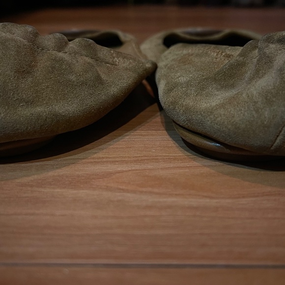 Tory Burch Minnie Travel Ballet Flats – Dark Tiramisu Cognac Suede – Size 9 - Picture 5 of 8